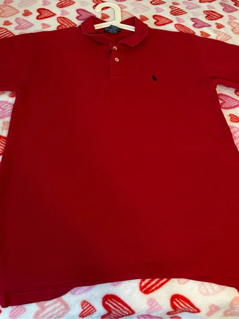 Ralph Lauren Red Polo Shirt with Navy Pony